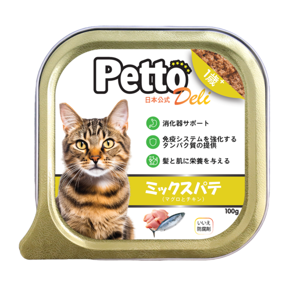 Pate hỗn hợp cá & gà cho Mèo PETTO DELI 100g chất lượng Nhật Bản