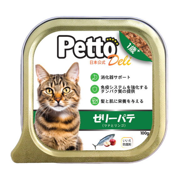 Pate thạch cá vị táo cho Mèo PETTO DELI 100g chất lượng Nhật Bản